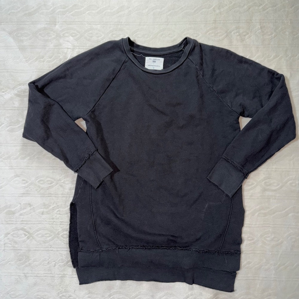 Sol Angeles Anthropologie Raw Hem Sweatshirt